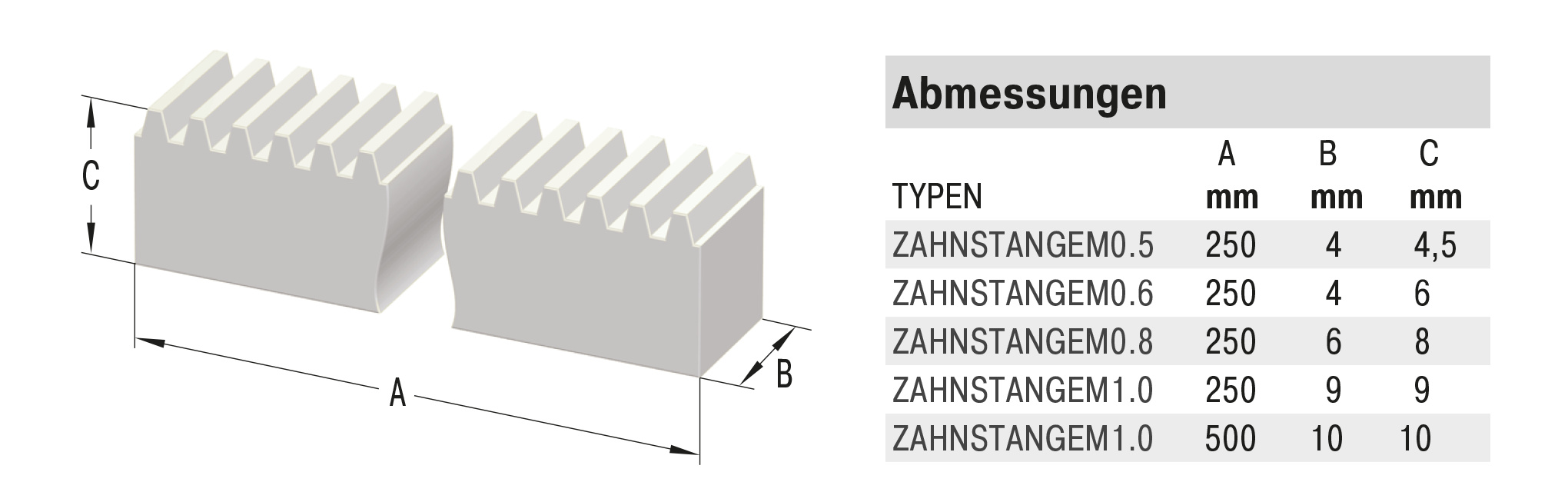 ZAHNSTANGEM0.5